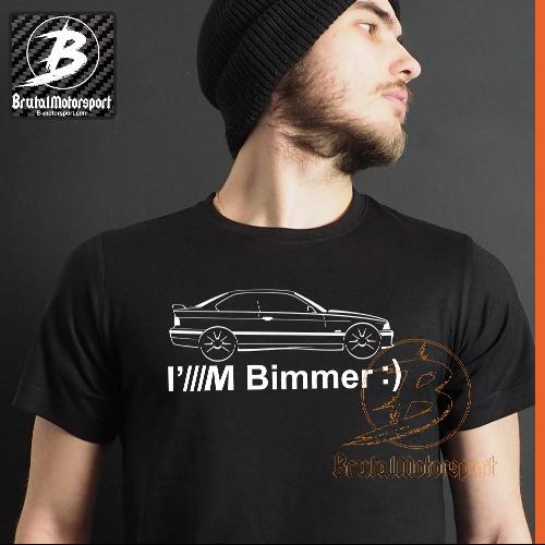T-shirt homme BMW M3 e36 3 portes I'm BIMMER :) BRUTAL MOTORSPORT
