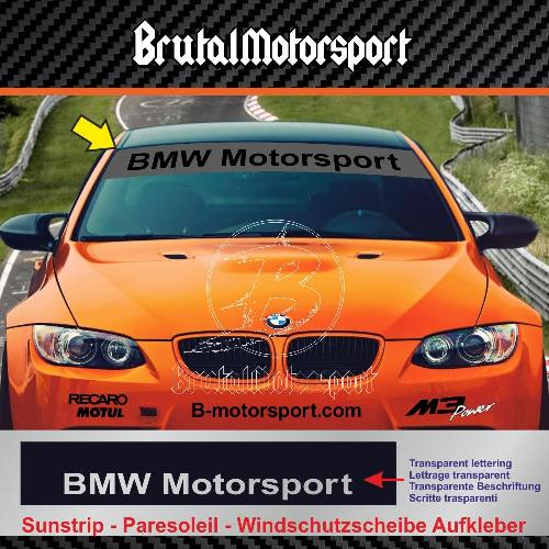 Pare-soleil BMW Motorsport lettrage transparent BMW