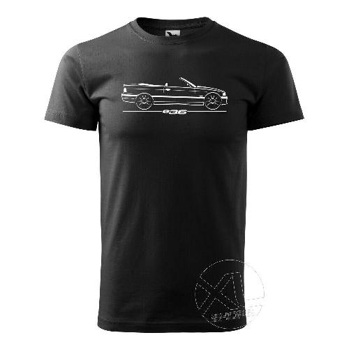 M3 e36 cabriolet T-shirt silhouette design BRUTAL MOTORSPORT