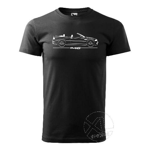 M3 e46 cabriolet T-shirt silhouette design BRUTAL MOTORSPORT